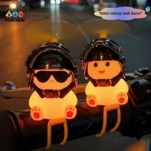 [FUNCREW Mall]  Ramadhan Package Pajangan Motor Dino Nailong Helm PUBG Hitam Smile & Bete