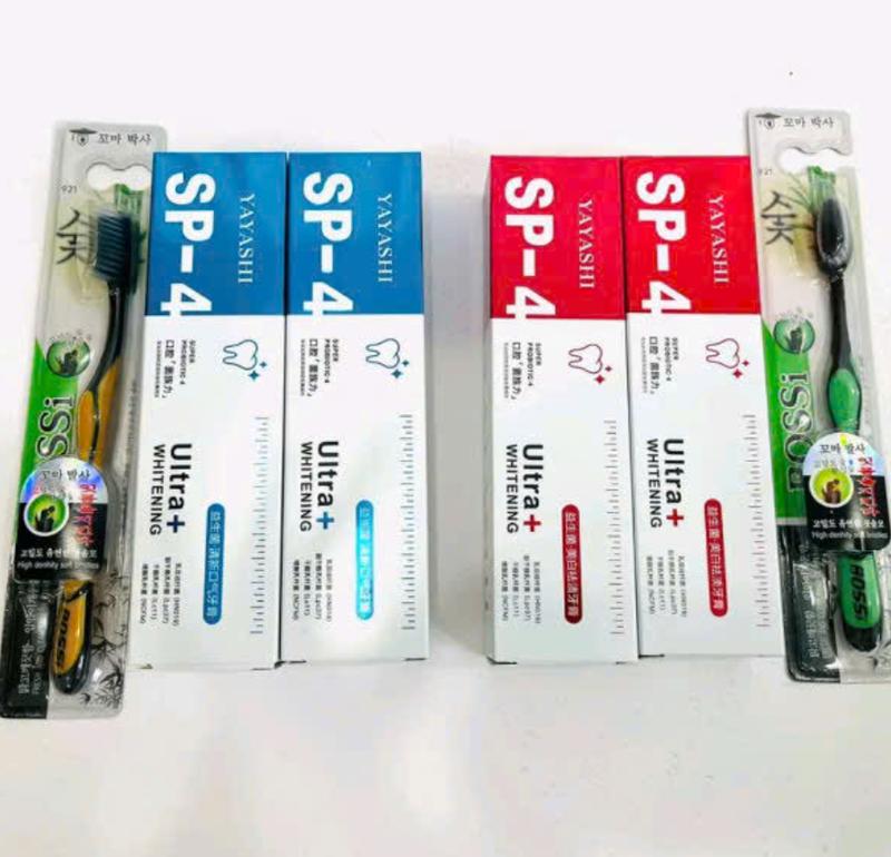 (Combo 4 Tặng 2)  COMBO 4 Kem Đánh Răng Yayashi Tặng Kèm 2 Bàn Chải Đánh Răng