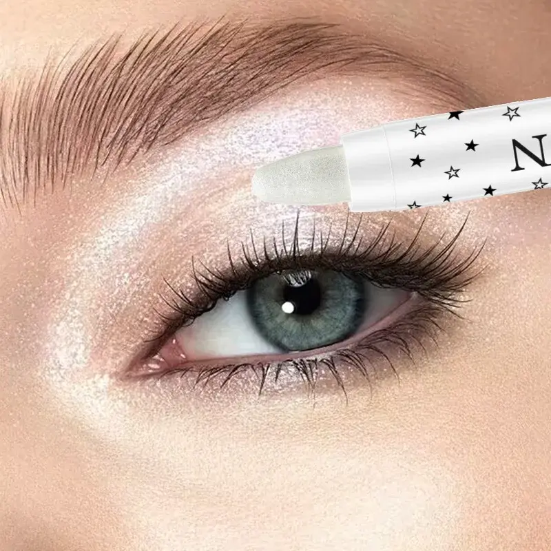 Pearlescent Matte Strobing Natural Eye Shadow Stick Lazy Essential White Eyeliner Big Eye Head Brightening Glitter Highlight Eye Shadow Stick Waterproof Eye Silkworm Pen Cosmetics