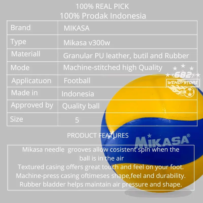 Bola voli/volly/volley mikasa v300w kualitas premium harga murah 2