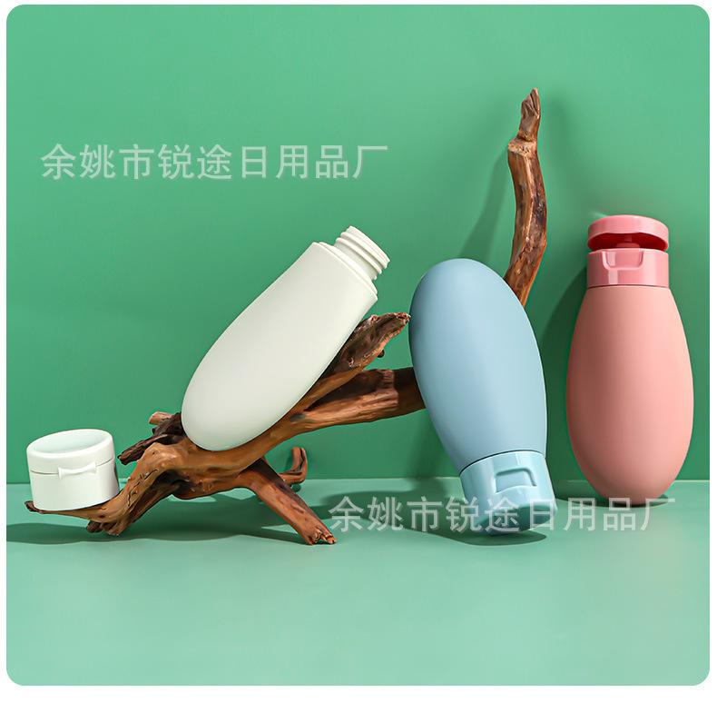 Product Introduction of New Manufacturer 60ml Flocked Travel Dispensing Bottle Set for Facial Cleanser, Sunscreen, Cosmetics, Soft Tube Squeeze Portable Soft Tube 8