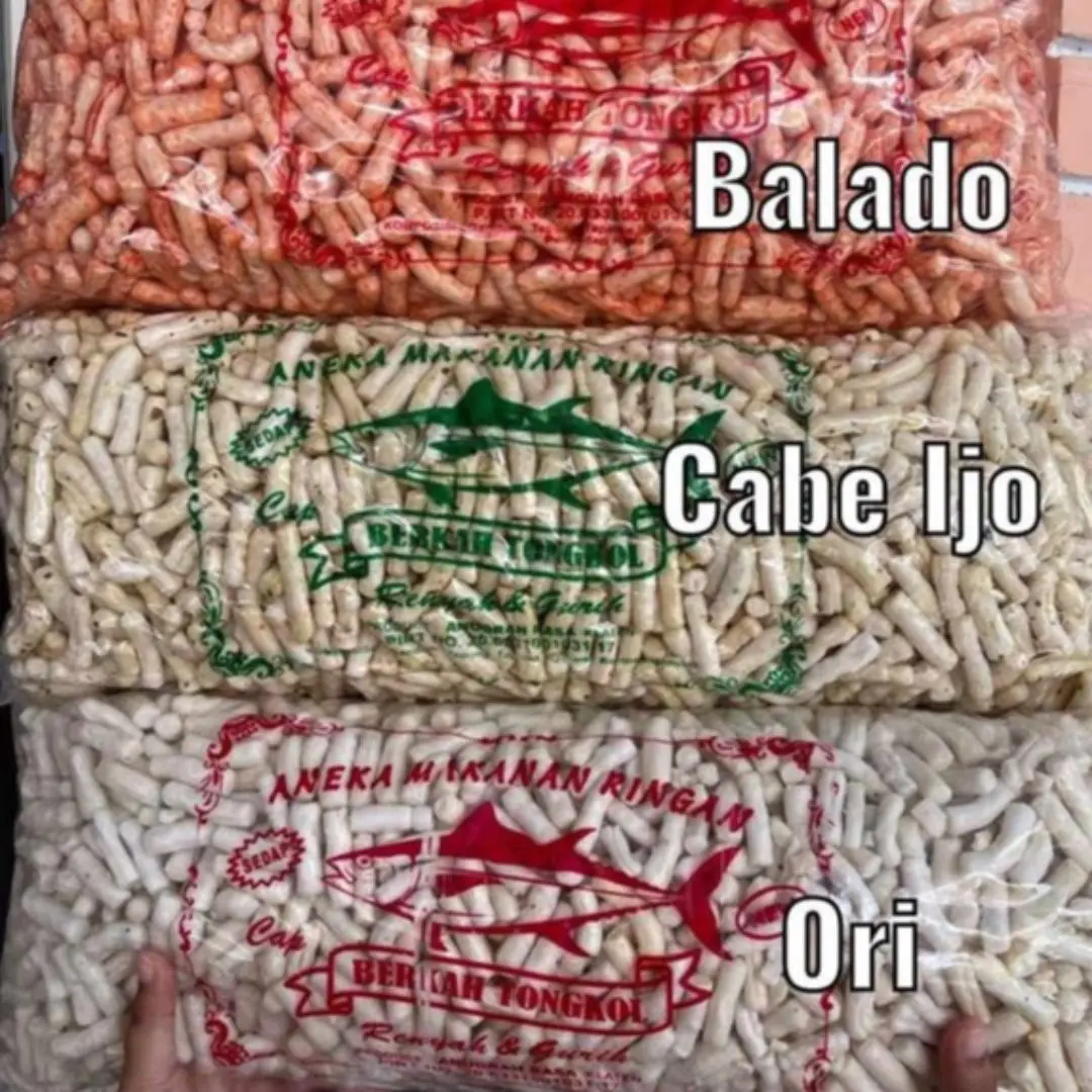 [ 250gr ] Stik Ikan Tongkol Cap Berkah Khas Klaten Rasa Lombok Ijo / Balado / Original / Camilan Snack Kiloan Murah kerupuktongkol 1kg