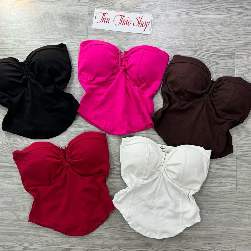 ÁO ỐNG CÚP PHỐI KHUY CÓ KÈM MÚT ĐỆM