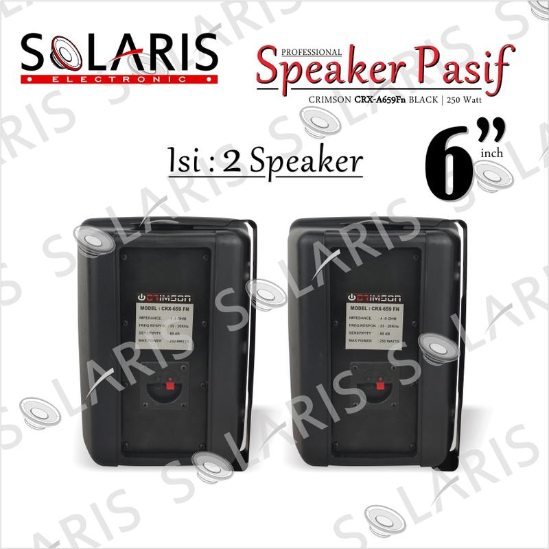 SPEAKER 6 Inch PASIF 2 Way Monitor CRIMSON CRX-A659Fn + BRACKET Isi 2 Pcs Speakers 3
