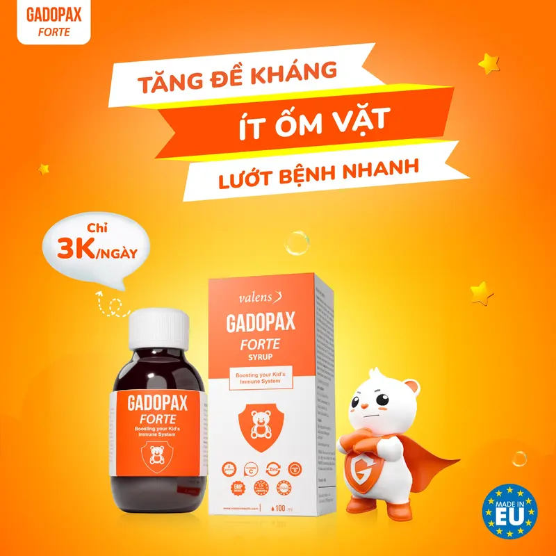 CHÍNH HÃNG Siro GADOPAX Forte tăng cường miễn dịch, tăng cường đề kháng 2
