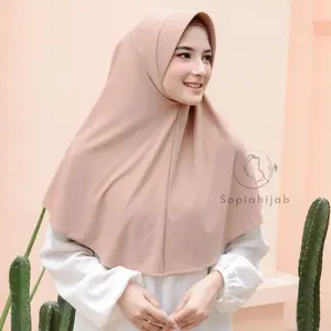Kerudung Hamidah Hijab Instan Jersey Terbaru Kekinian Jilbab Instant Pet Antem Semi Jumbo Santai Wanita Muslim Bergo Syari Khimar kenan