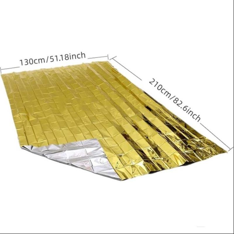 Emergency Mylar Thermal Blanket, 12pcs/set Space Blanket Survival Kit for Outdoor, Camping, Hiking, First Aid 1