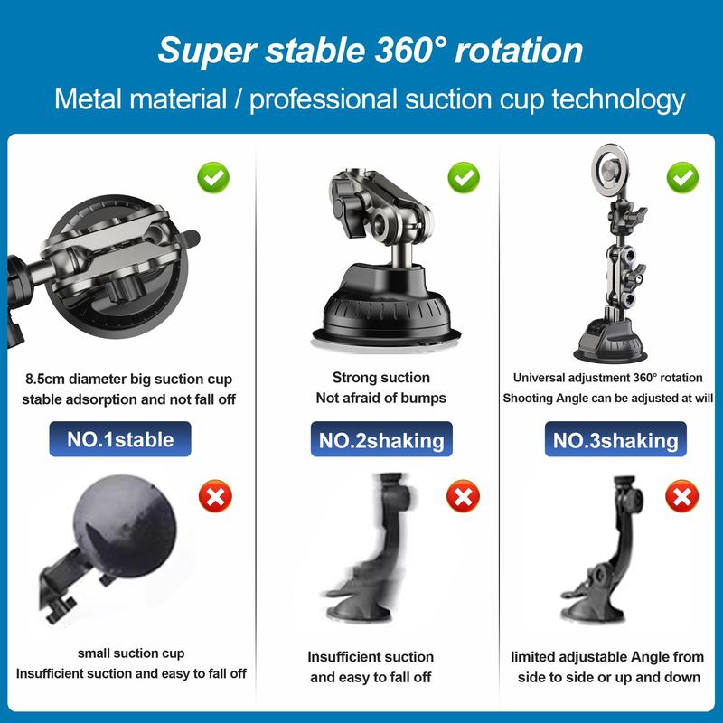 Product Introduction of Universal Car Magnetic Phone Holder, 360° Adjustable Strong Grip Car Phone Holder, Easy Installation, Safe Secure Mount for Mobile Devices 8