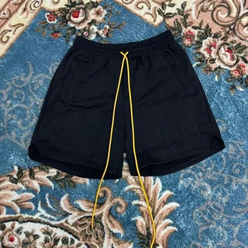Quần short phối dây vàng nam cao cấp dày dặn chát nỉ chân cua