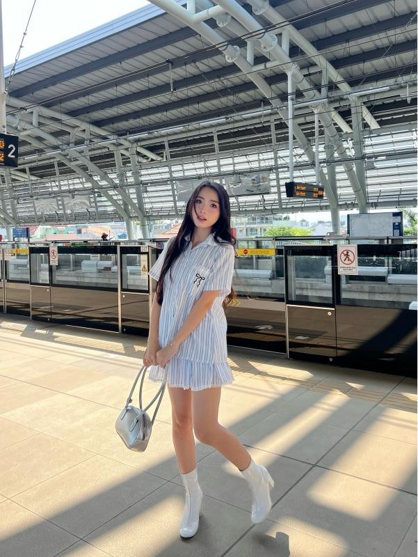 Product Introduction of (BigSize 48-90kg) Set Bộ Nữ BigSize Sét VÁY ÁO SM KẺ NƠ THÊU + CHÂN VÁY CÓ QUẦN TRONG Top Women 3