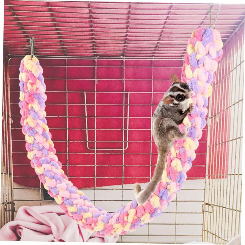 Product Introduction of HG 1PC Totority Hammock Swing Ferret Toys Sugar Glider Toys, Hamster Toy Cage Rat Rope Toy Sugar Glider Toy Bird Rope Perch Swing Toy for Climbing/Exercising Hammock Swing Ferret Toys 15