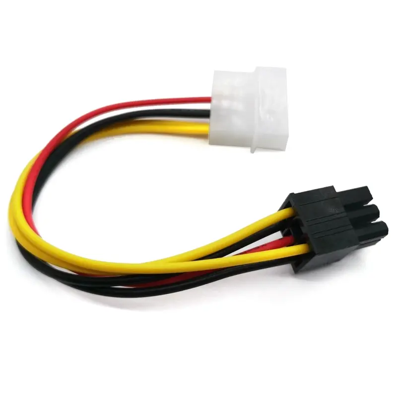 Cáp Bộ Chuyển Đổi Nguồn Thẻ Video PCIE 4 Chân Molex Sang 6 Chân PCI-Express, Chất Lượng Cao, 15Cm / 5.9in, Hàng Mới Về 0
