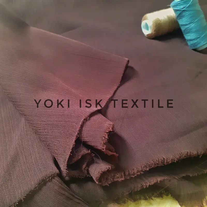 Kain Chiffon Yoryu Crinkle Sifon Salju Polos 6
