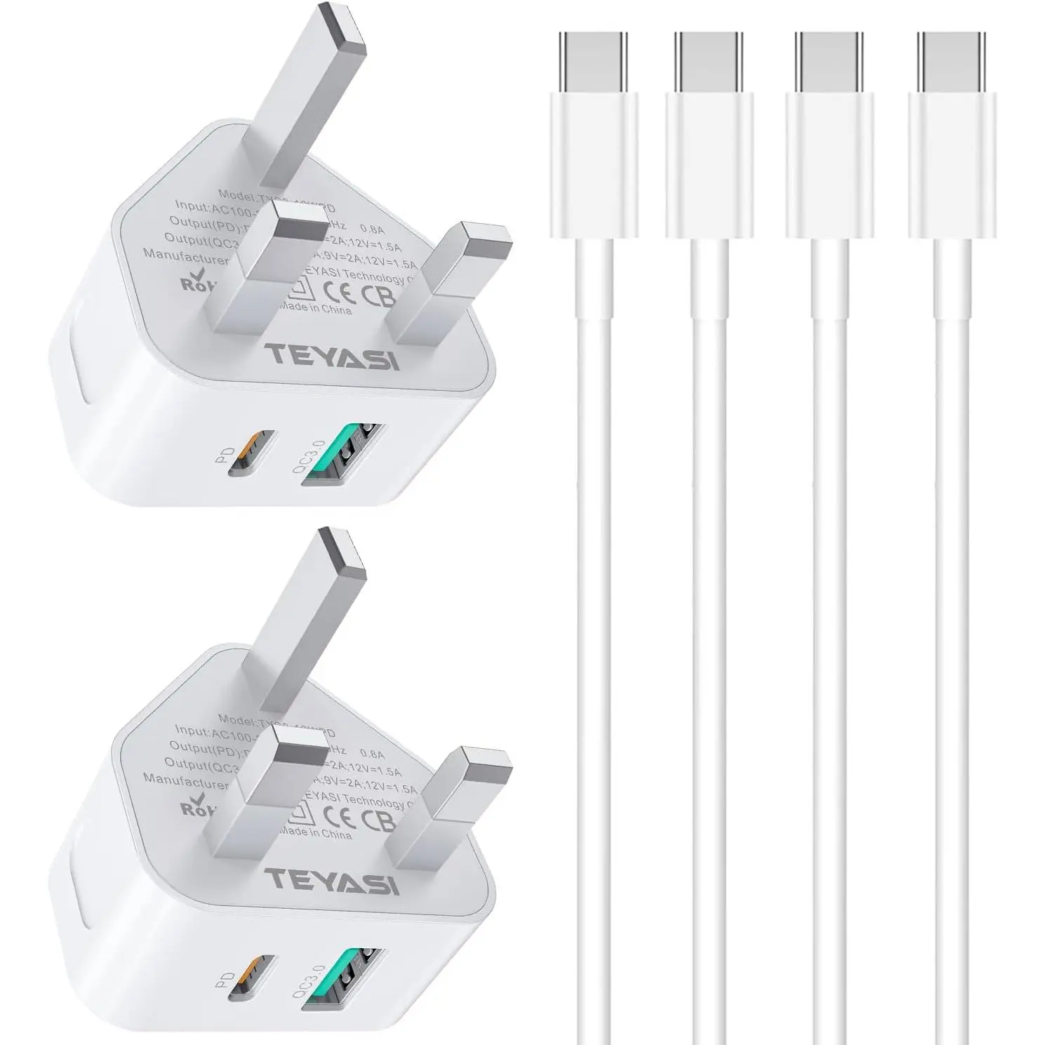 Samsung Charger,2 Pack USB Type C Charger Cable and Plug Fast Charge with 25W PPS Super Charging for Galaxy S23/S22/S21/S20 fe/A15/A14/A13/A23/A05S/A04S/A25/A33/A34/A35/A52/A53/A54/A55/M15/M35/M55