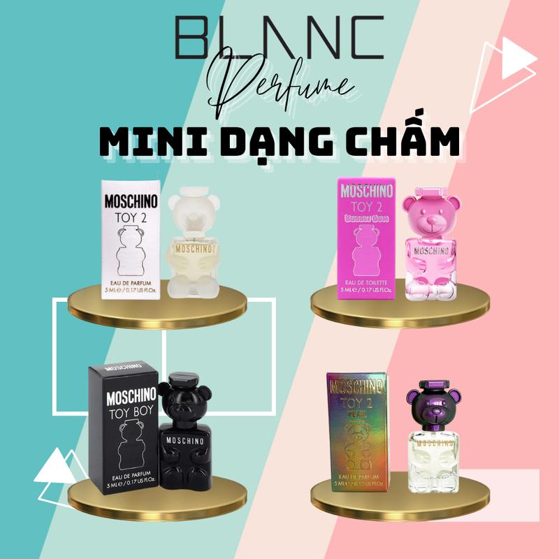 [Dạng Chấm] Nước Hoa Mini 5ml Moschino Toy Boy, Toy 2, Bubble Gum Nam Nữ Perfume Cosmetic