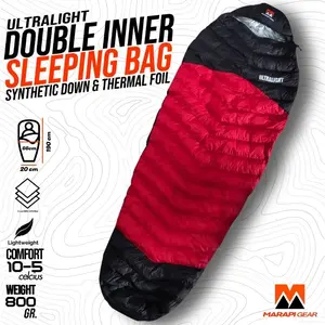 Sleeping Bag Ultralight Bulu Angsa Sintetis+ Thermal Marapi Adventure Original Camping