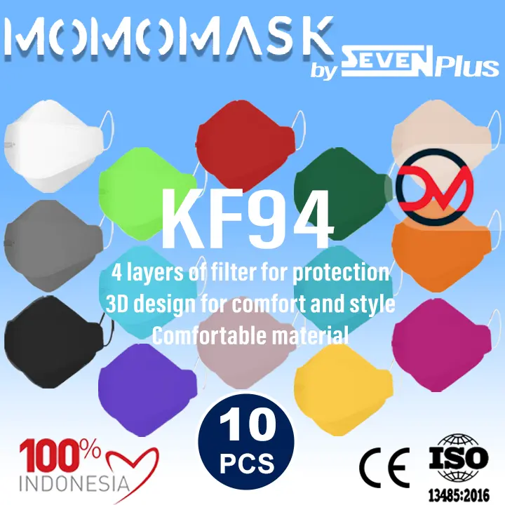 Masker Momomask / Momo KF94 4ply by Seven Plus isi 10pcs