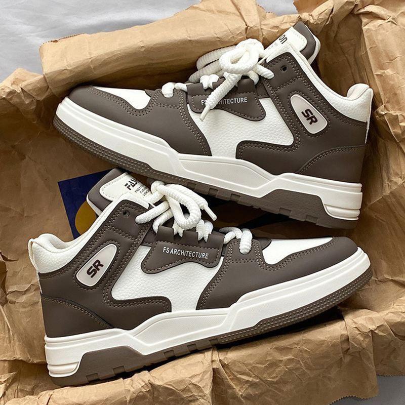 Giày sneaker nam cao cổ LAKINTA giày thể thao nam đơn giản G660 Đế Bằng