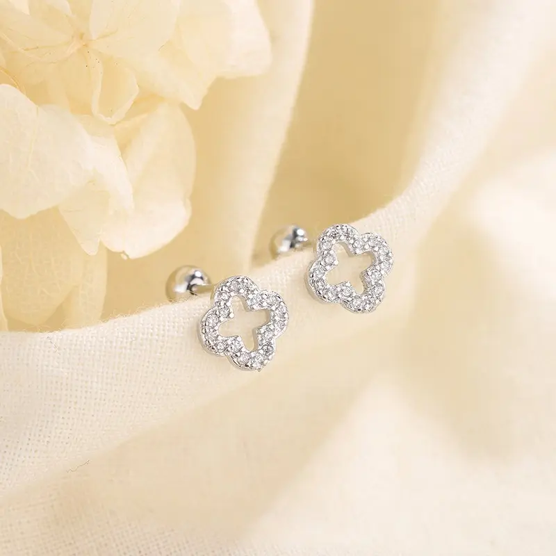 Korean 925 Silver Needles Tragus Piercing Helix Studs Earrings for ...