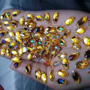 diamond sampan PELANGI  ukuran 6x12mm/kecil isi 150 bji & 60bji payet pelangi mote mote manik manik batu batu