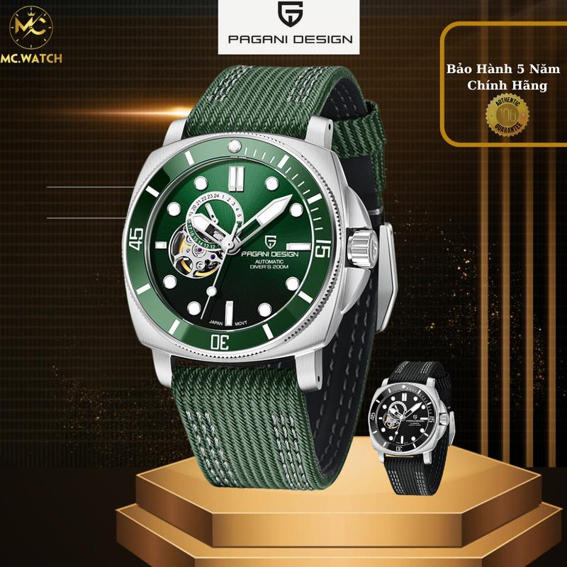 Đồng Hồ Nam PAGANI DESIGN Thủy Quân Lục Chiến V2 PD-1736 -Máy Cơ SK Nhật Bản, Chống nước 200M, Mặt Kính Sapphire Nguyên Khối,Size 42mm, Watch Đeo Tay