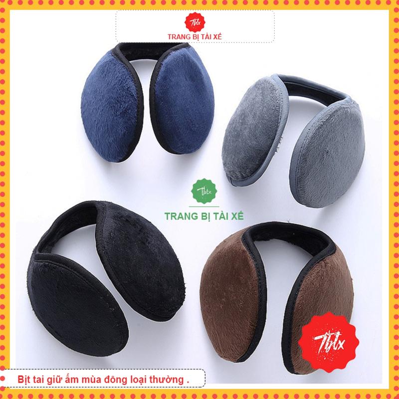 Bịt tai nam nữ unisex giữ ấm mùa đông đi xe máy loại giá rẻ các màu Xám, Đen, Xám, Nâu lông nhung êm tai.