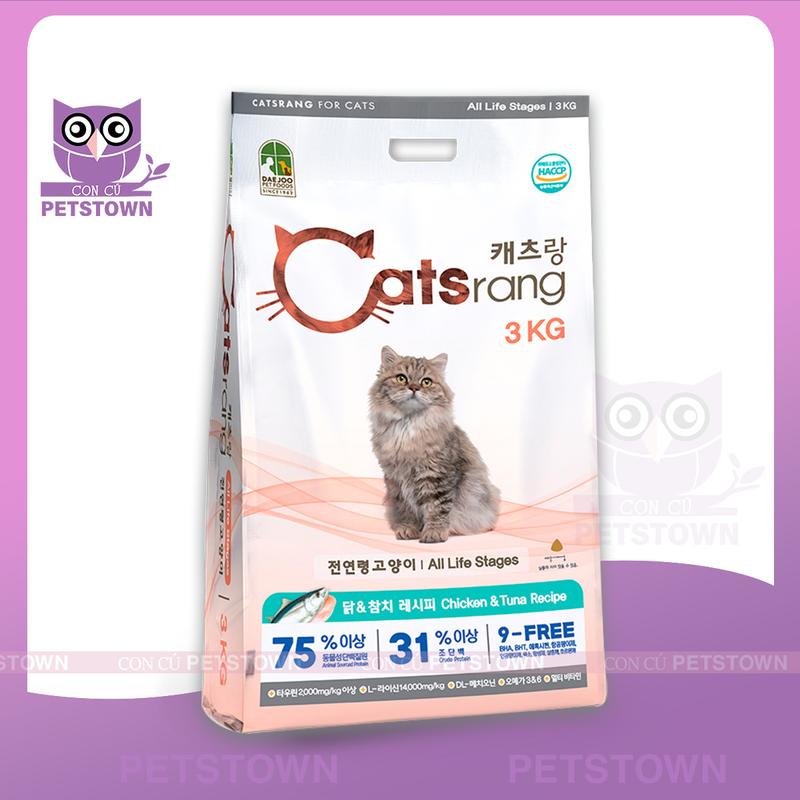 [3KG] CATSRANG - Thức ăn hạt cho mèo mọi lứa tuổi nhập khẩu Hàn Quốc