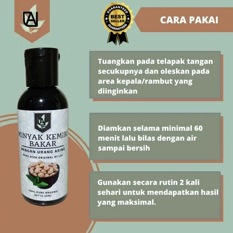 minyak kemiri bakar penumbuh Rambut ceugah uban Jenggot Haircare 1