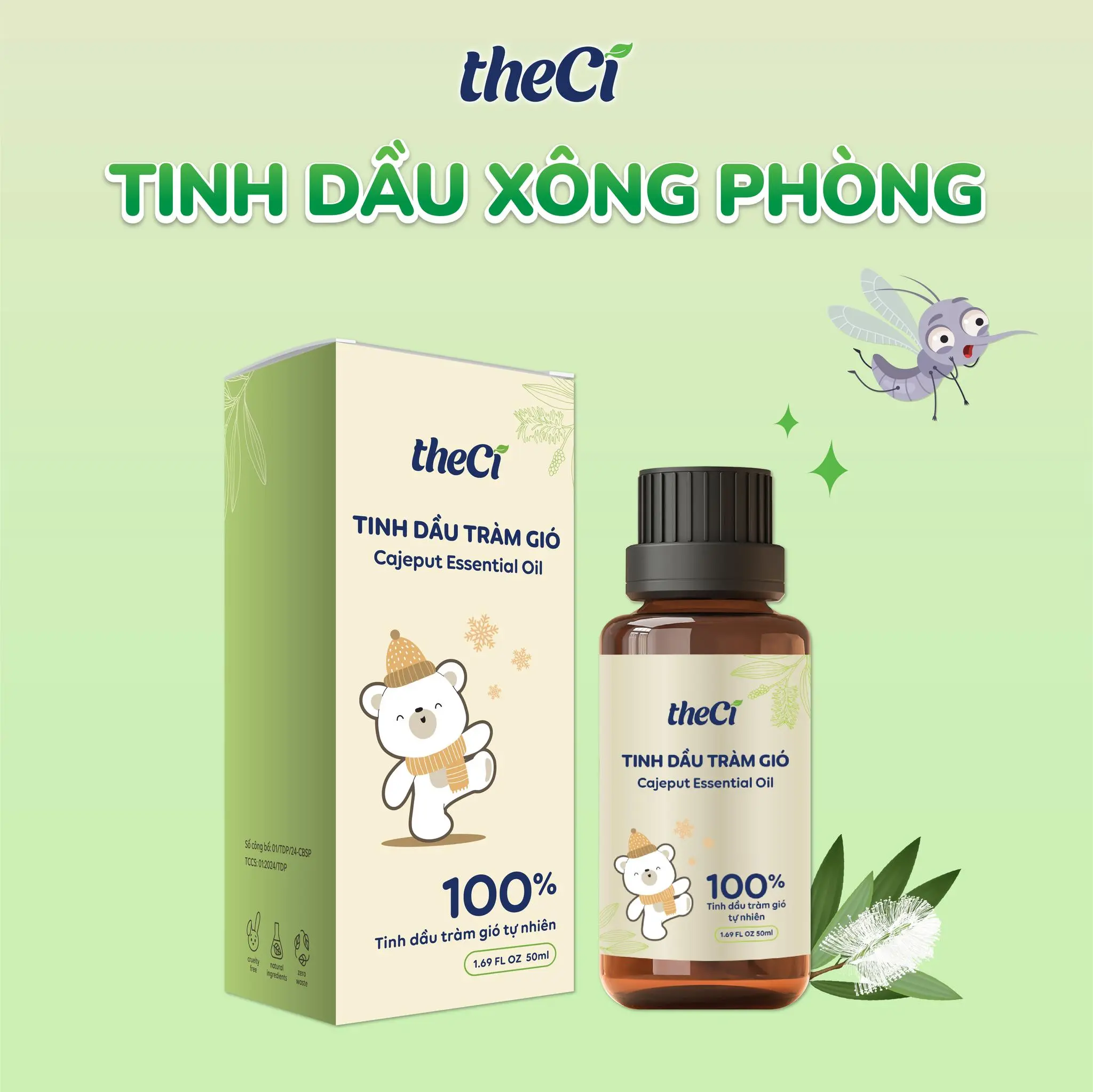 Tinh dầu tràm gió Theci cho bé từ 0 tháng tuổi
