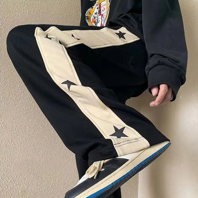 Arlo fashion aesthetic pants unisex Korean High quality loose track sweatpants #2307