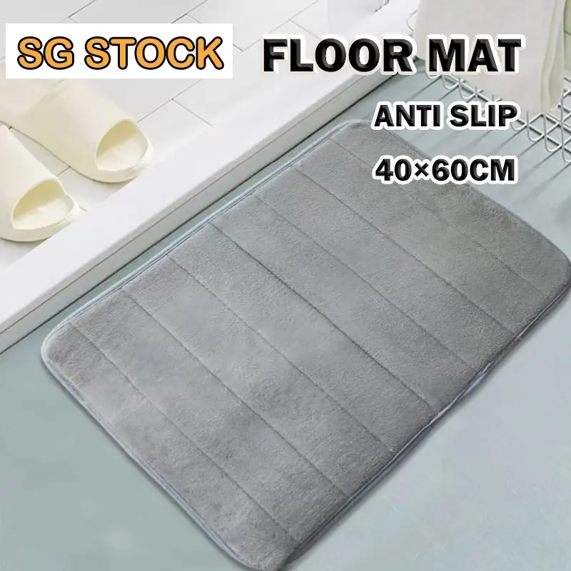 [SG STOCK] Floor Mat Anti-slip Bathroom Mat 40*60CM Carpet Rug Non-slip Bath Mat Home Decoration