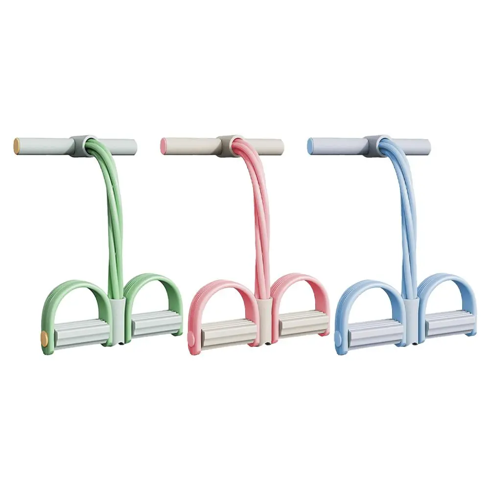 Six Tube Pedal Tensioner Portable Resistance Band Sit Up Fitness Equipment Yoga Stretching Tummy Trimmer Pull Rope Equipment