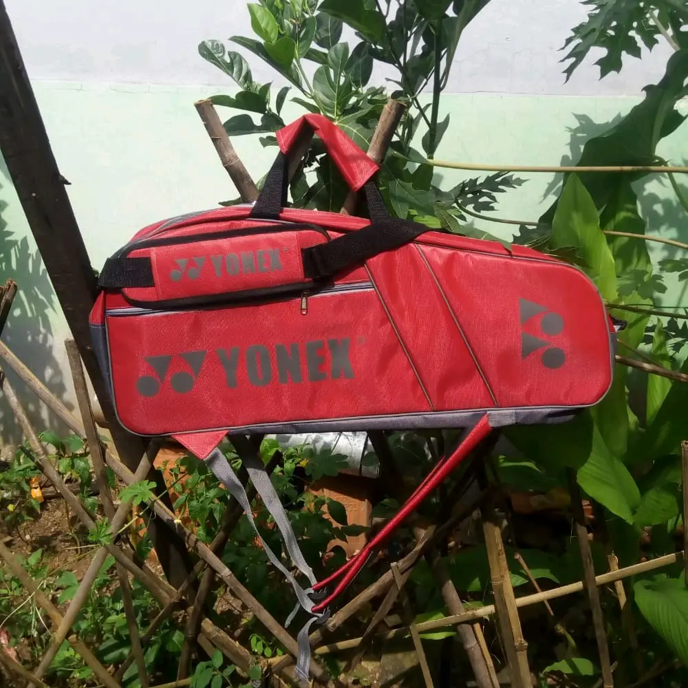 Tas Raket badminton 2R utama 2R saku bahan D1680 Tebal Halus