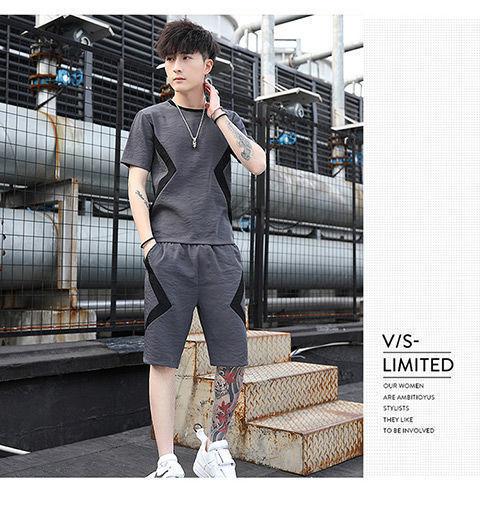 Product Introduction of Bộ Đồ Thể Thao Nam, ngắn Tay, Thường Ngày, Hàng Mới Về Mùa Hè, Quần Đùi Thời Trang Dáng Rộng Trẻ Trung, Bộ Hai Mảnh, Hợp Xu hướng, Có Sẵn Độc Lập Hoặc Bộ 8