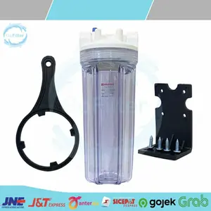 HOUSING FILTER AIR NANO NANOTEC BLUE BIRU CLEAR 10 INCH 10 INCI 10” DRAT PIPA 1/4 1/2 3/4 1 INCH 1 INCI Water