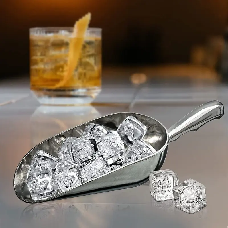 Muỗng Tiện Ích Bằng Nhôm, Dễ Vệ Sinh, Thích Hợp Cho Hạt Cà Phê, Dụng Cụ Nạo, Làm Bằng Hợp Kim Nhôm, Xẻng Làm Đá, Thích Hợp Cho Muỗng Đá Ngũ Cốc, Muỗng Đá Bar 1