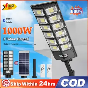 Benih Lampu Tenaga Surya Remote Control Lampu Jalan Tenaga Surya Lampu Luar Ruangan LED 24 jam pencahayaan, pengisian otomatis di siang hari, otomatis menyala saat hari mulai gelap.