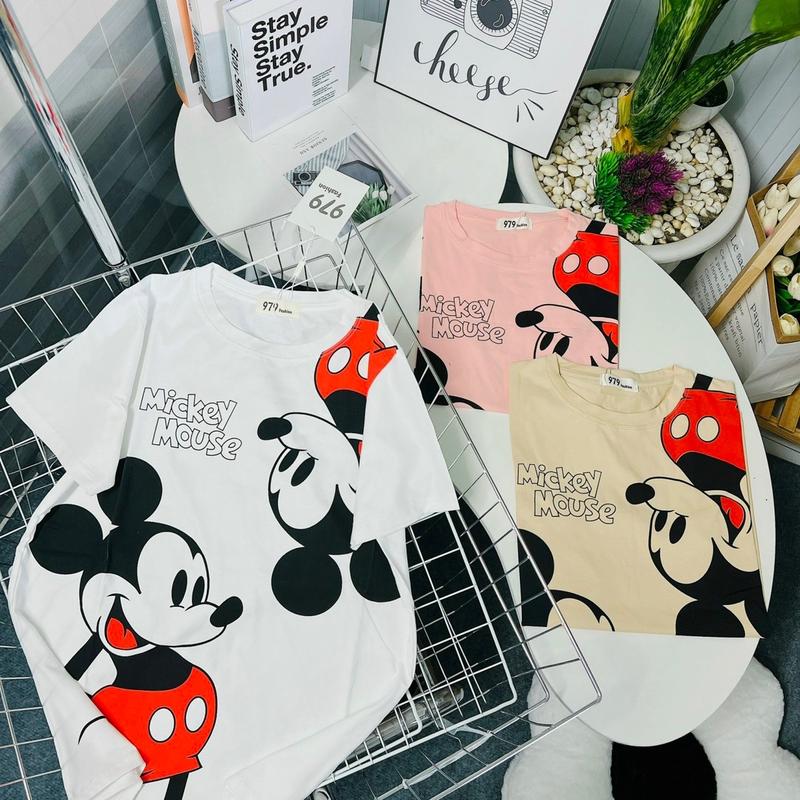 Mã 36-ÁO THUN THÁI FORM VỪA (40-58kg) Top Nữ Women Cotton Cổ Tròn 0