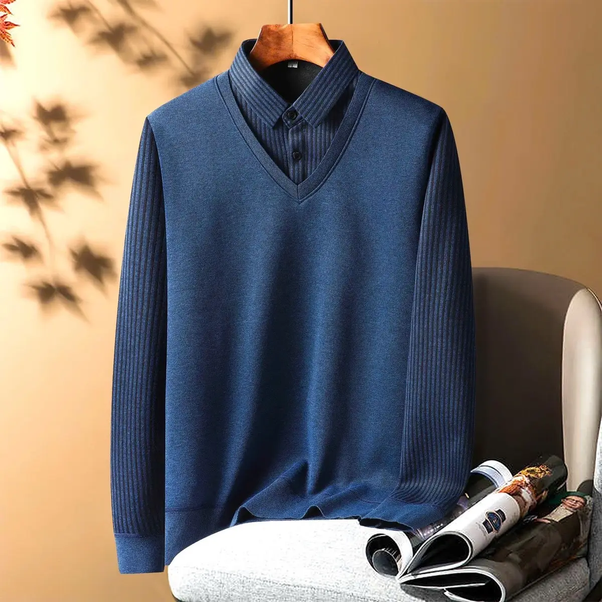 [HÀNG ĐẦY ĐỦ TEM MÁC] Áo Len Nam Trung Niên Lót Nỉ Nhung Siêu Mềm Mịn - Hàng Quảng Châu Cao Cấp Menswear