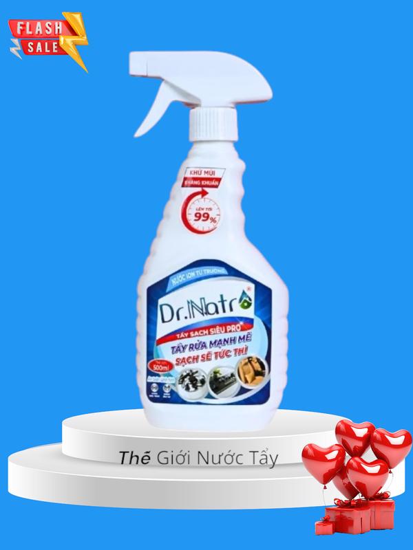 Chai xịt Tẩy đa năng Dr Natro 500ml tẩy sạch mọi vết bẩn xoong nồi lavabo Làm…