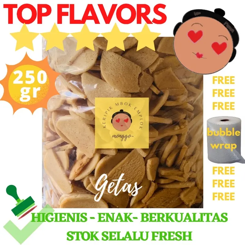 GETAS ASIN KEMPLANG KERUPUK TEPUNG BERAS GURIH KHAS PALEMBANG 0