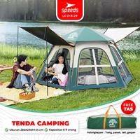 Gambar SPEEDS Tenda Camping Besar Otomatis Portabel Muat 6-9 Orang 2 Pintu Kemah Piknik Mendaki Kanopi Outdoor 018-29 - 4 HJUABU dari SPEEDS HOME Kab. Tangerang 1 Tokopedia