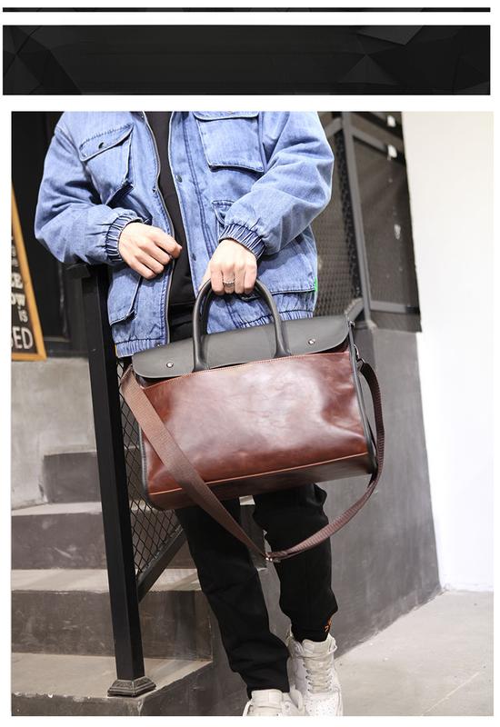 Product Introduction of Fashion Trendy Men's Shoulder Bag Trendy Men's Briefcase Briefcase Ol Men's Handbag New Crossbody Bag 13
