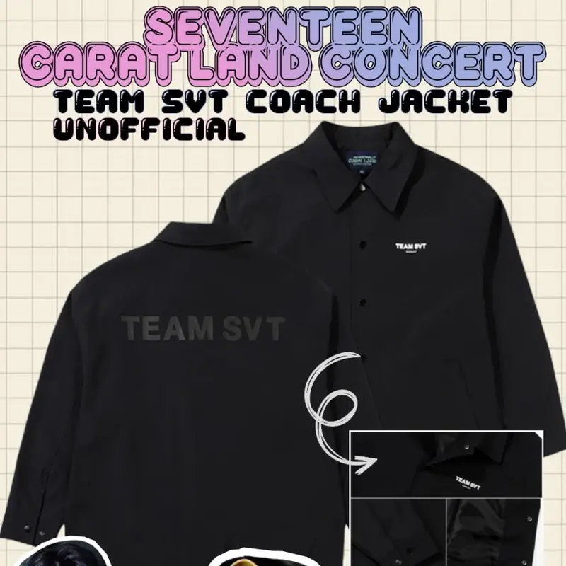 ジャケット・アウター SEVENTEEN 2022 CARAT LAND COACH JACKET Coach Jacket Seventeen Crew Jacket SEVENTEEN 2022 CARAT LAND COACH