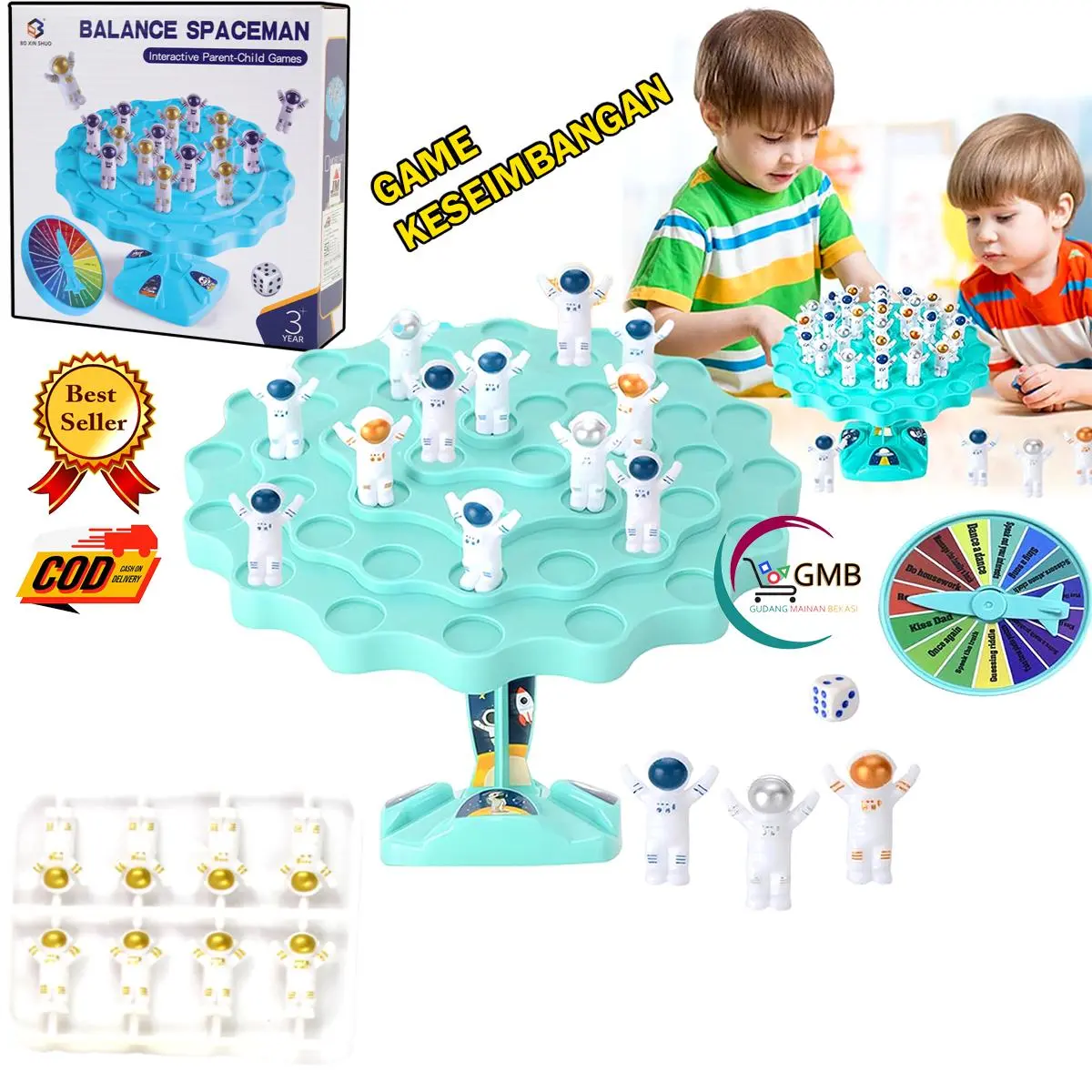 MAINAN ANAK KESEIMBANGAN ASTRONOT BALANCE SPACEMAN B1142  GAME PAPAN POHON BALANCE