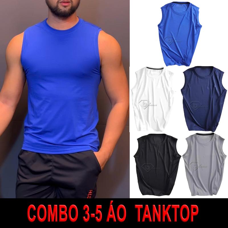  COMBO 3 - 5  Áo thun ba lỗ nam tanktop chuẩn gym mặc nhà dạo phố - nhiều màu - Thun lạnh M028 