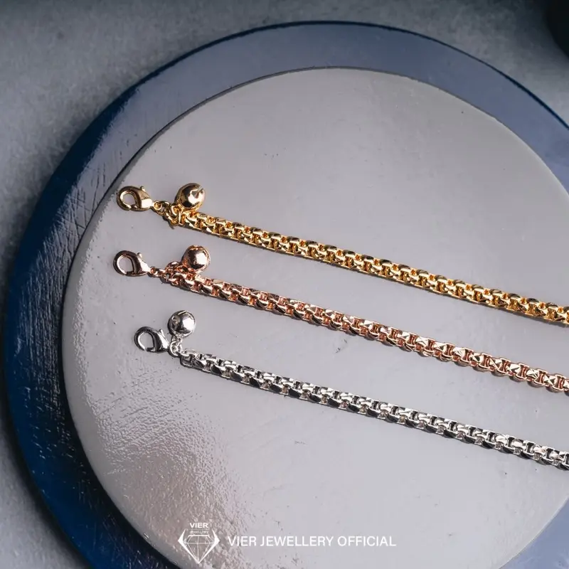 Vier Edition 12926-8437 gelang simple wanita 4mm 5