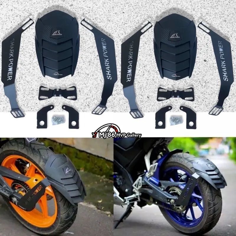 Lagi Promo Mudguard Penahan Lumpur Shark Power Motor Vixion Ninja R15 R25 Cbr 150 Mx King 150 Sonic 150R Satria Fu Jupiter Mx Tiger Megapro Verza Cb150 Gsx150 Motorcycle 0