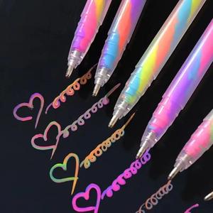 Colorful Glitter Pen, 6/18 Counts Spiral Writing Pen, DIY Decorative Pen for Scrapbooking, Journaling, Drawing, Writing