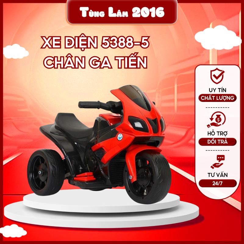 xe mô tô cho bé 1-3 tuổi có nhạc đèn chân ga tiến 5388-5